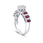 1,34 Carat Diamond Ruby Ring