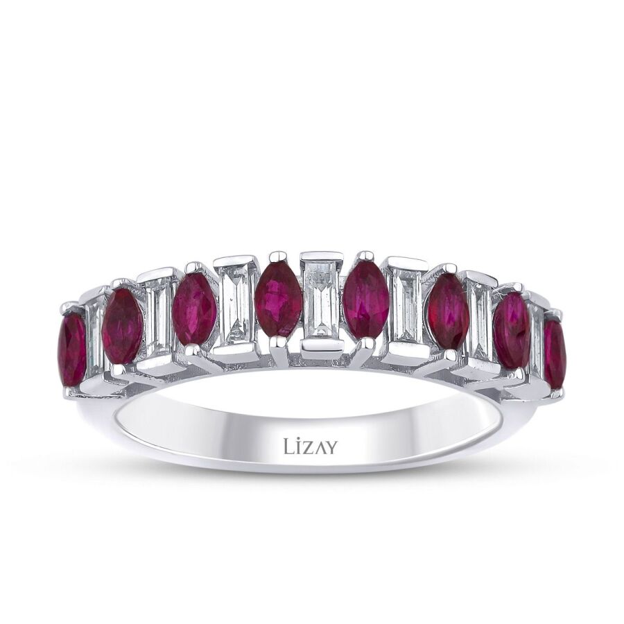 1,06 Carat Diamond Ruby Ring