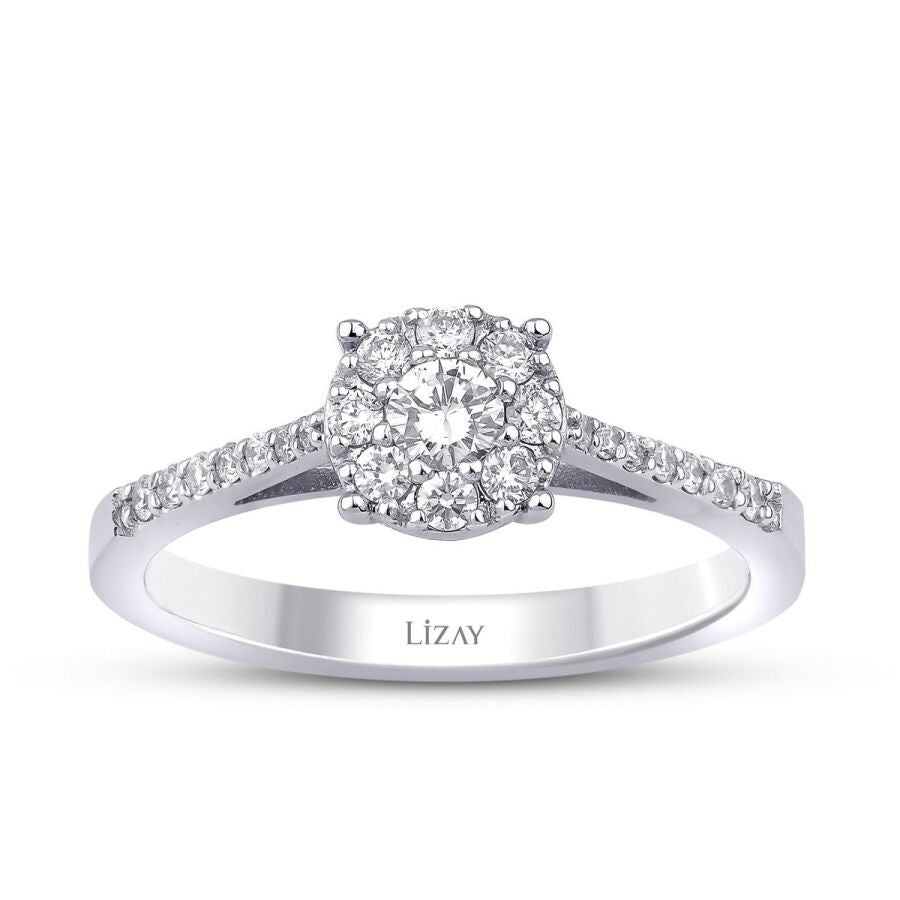 0,35 Carat Diamond Round Solitaire Engagement Ring
