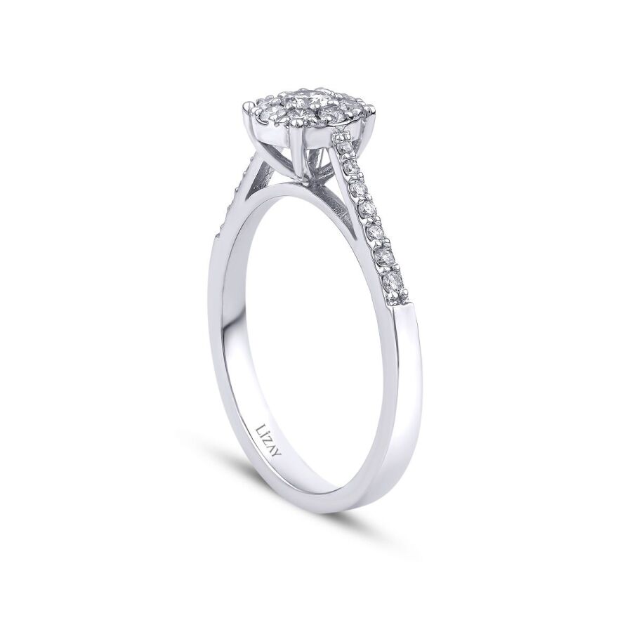 0,35 Carat Diamond Round Solitaire Engagement Ring