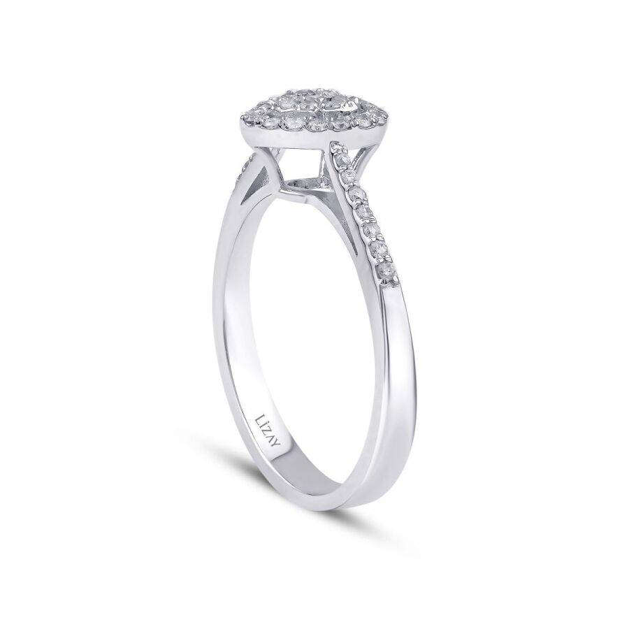 0,20 Carat Diamond Heart Ring