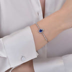1,88 Carat Diamond Pear Sapphire Bangle