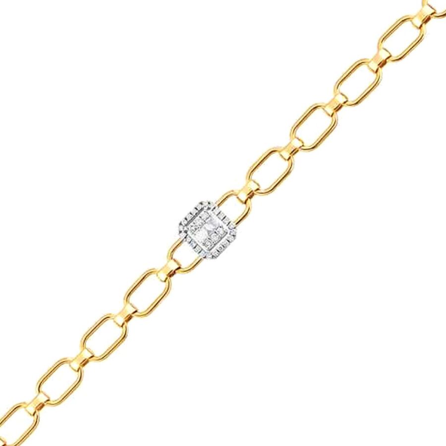 0,26 Carat Diamond Baguette Bracelet