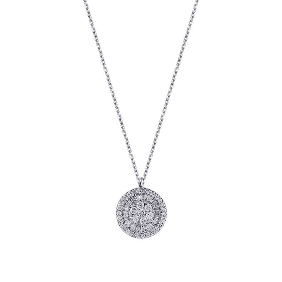 0.42 Carat Diamond Baguette Necklace