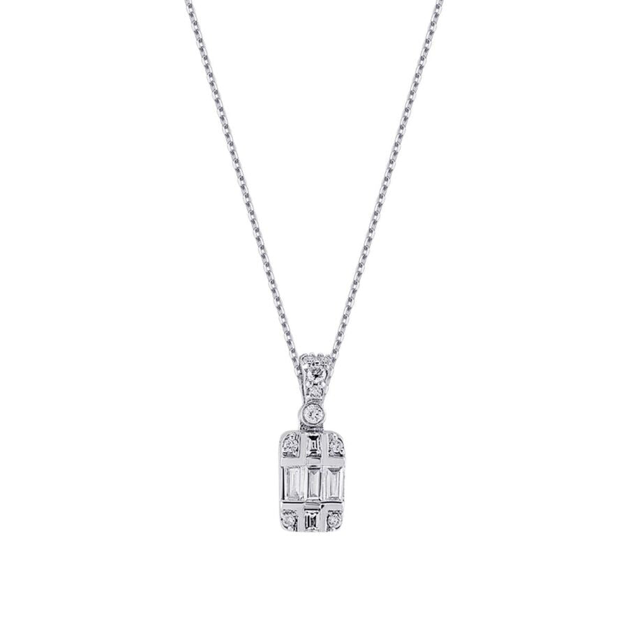 0,16 Carat Diamond Baguette Necklace