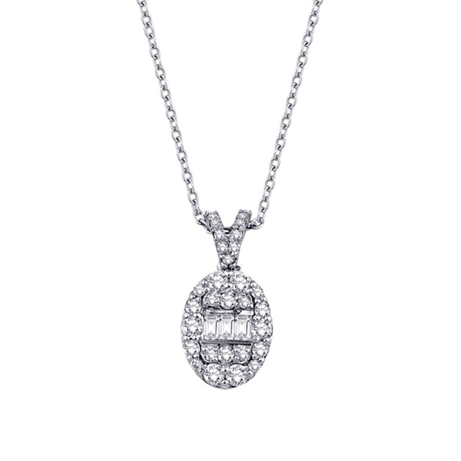 0,43 Carat Diamond Baguette Necklace