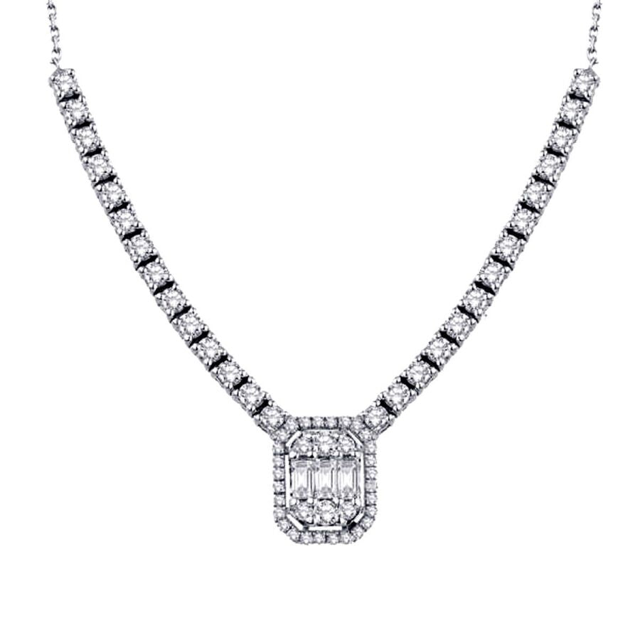 1,02 Carat Diamond Baguette Necklace