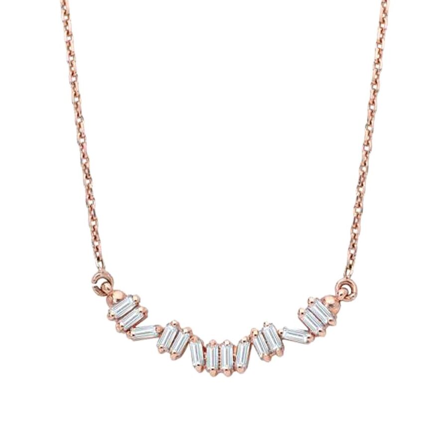 0,21 Carat Diamond Baguette Necklace
