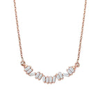 0,21 Carat Diamond Baguette Necklace