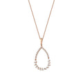 0,23 Carat Diamond Pear Baguette Necklace