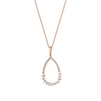 0,23 Carat Diamond Pear Baguette Necklace