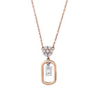 0,27 Carat Diamond Trend Baguette Necklace