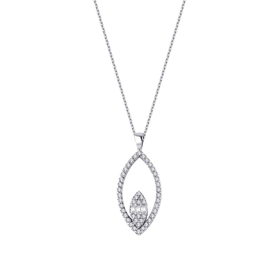 0,27 Carat Diamond Baguette Necklace