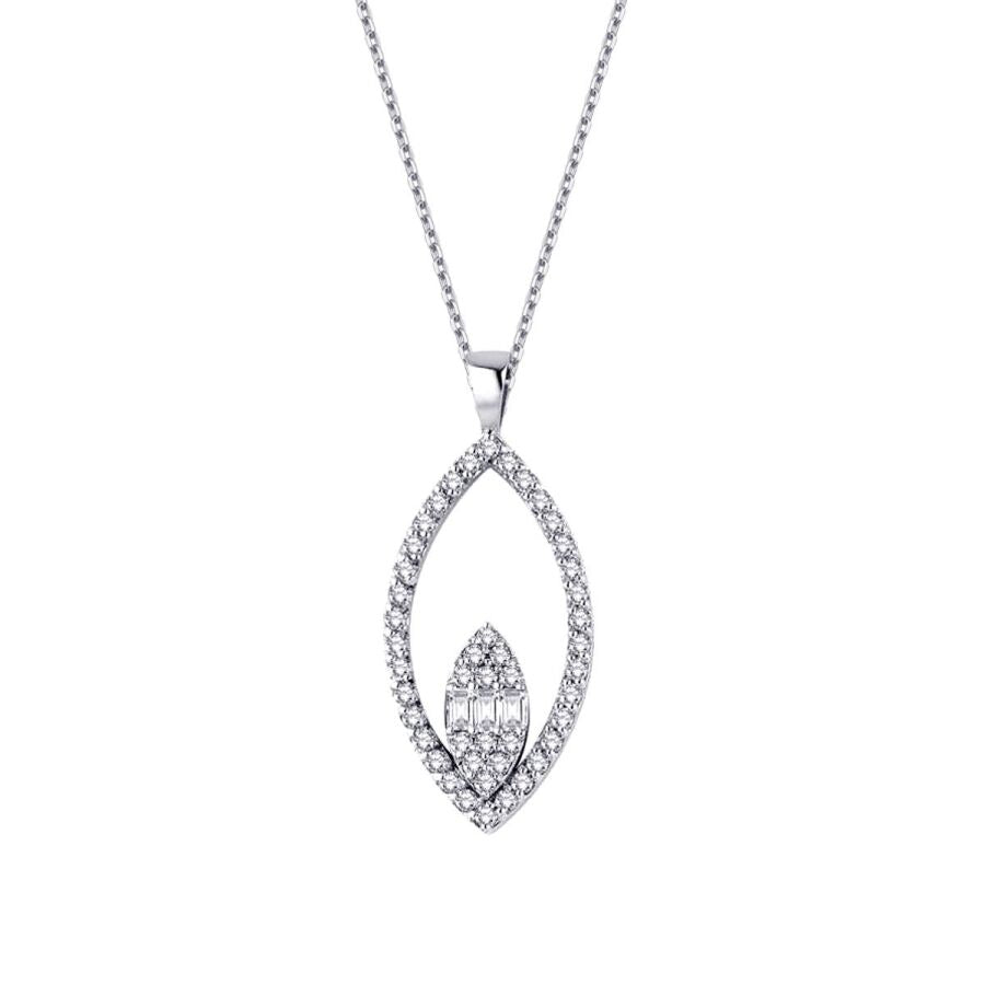 0,27 Carat Diamond Baguette Necklace
