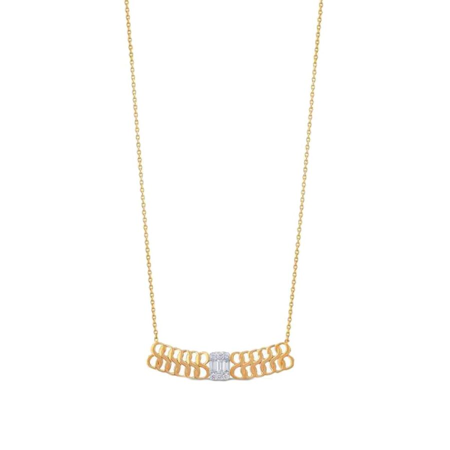 0,31 Carat Diamond Baguette Necklace