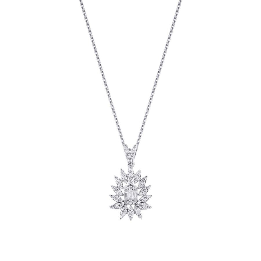 0,43 Carat Diamond Baguette Necklace