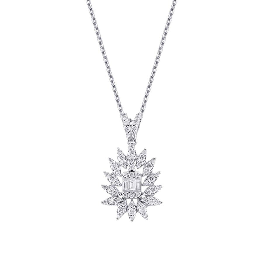 0,43 Carat Diamond Baguette Necklace