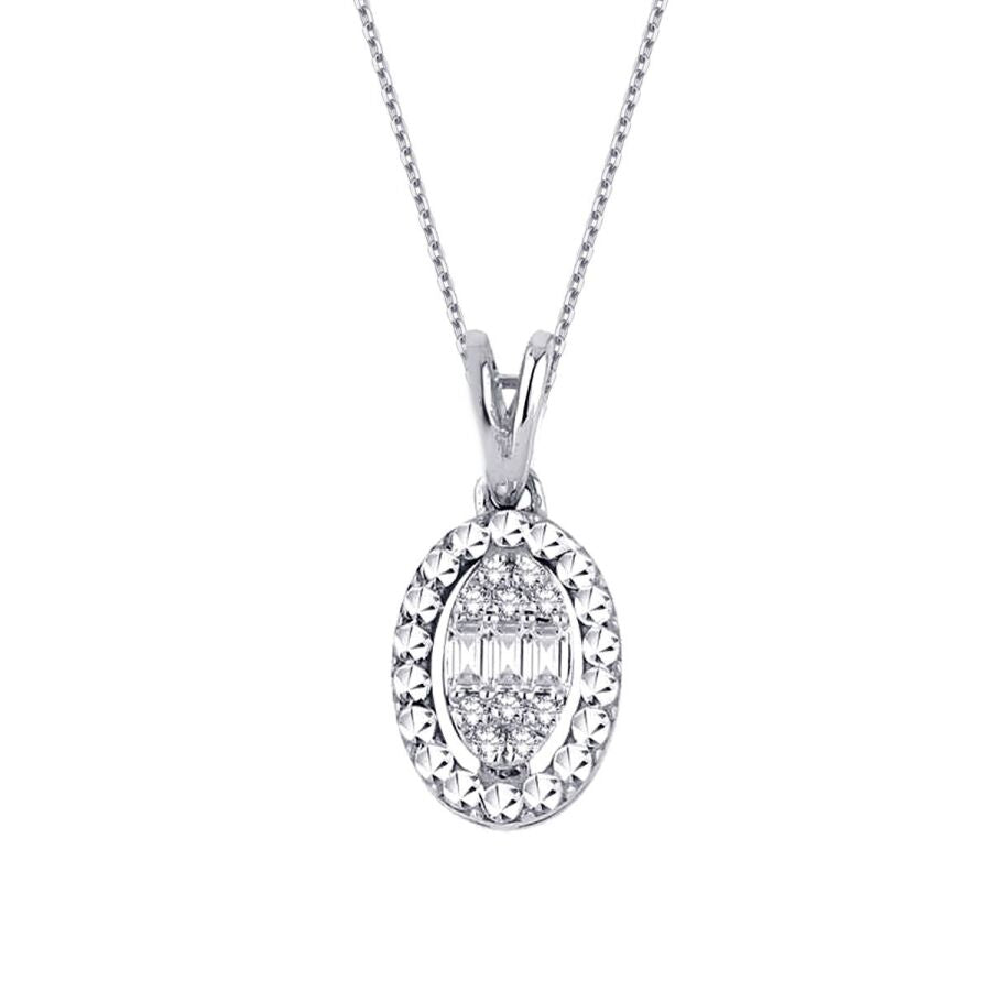0,06 Carat Diamond Baguette Necklace