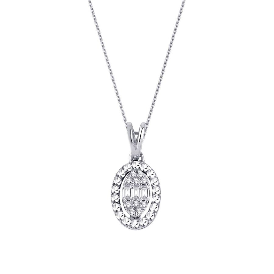 0,06 Carat Diamond Baguette Necklace