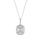 0.42 Carat Diamond Baguette Necklace