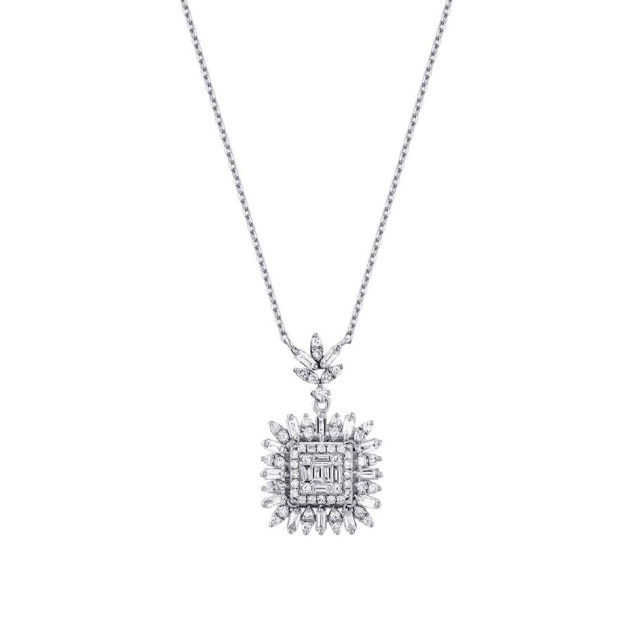 0,76 Carat Diamond Baguette Necklace