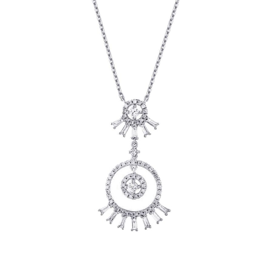 0,63 Carat Diamond Baguette Necklace