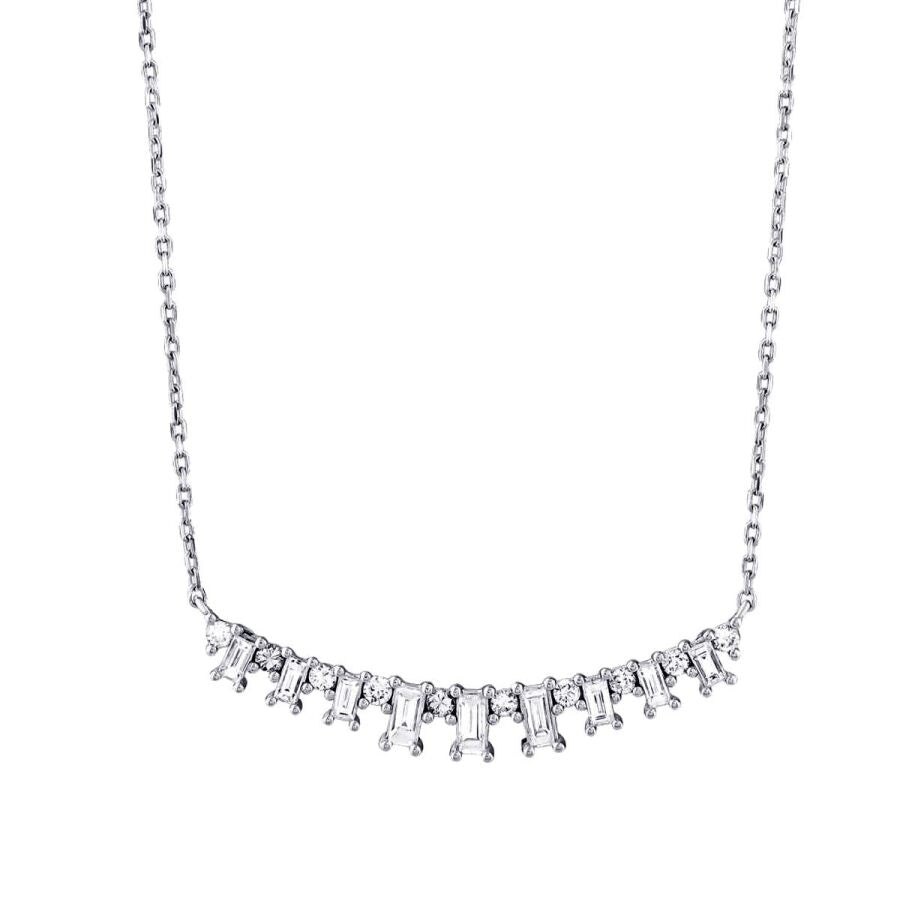 0,72 Carat Diamond Baguette Necklace