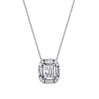 0,09 Carat Diamond-Effect Baguette Necklace