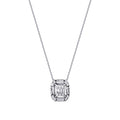 0,09 Carat Diamond-Effect Baguette Necklace