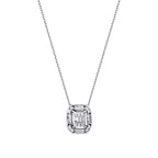 0,09 Carat Diamond-Effect Baguette Necklace