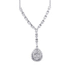 0,50 Carat Diamond Baguette Pear Necklace
