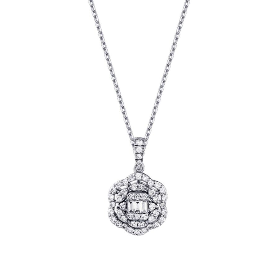 0,31 Carat Diamond Trend Baguette Necklace