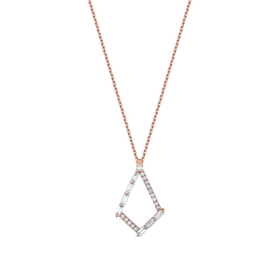 0,34 Carat Diamond Baguette Necklace