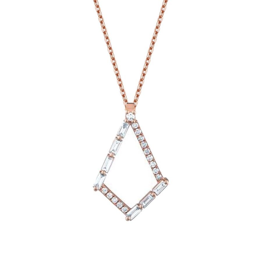 0,34 Carat Diamond Baguette Necklace