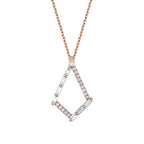 0,34 Carat Diamond Baguette Necklace