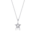 0,38 Carat Diamond Baguette Star Necklace