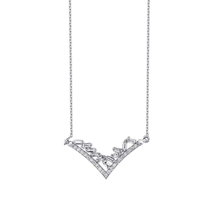 0,43 Carat Diamond Baguette Necklace