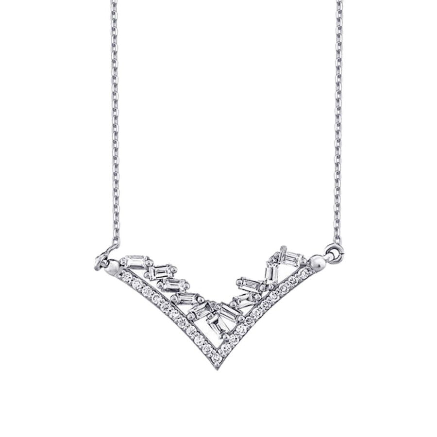0,43 Carat Diamond Baguette Necklace
