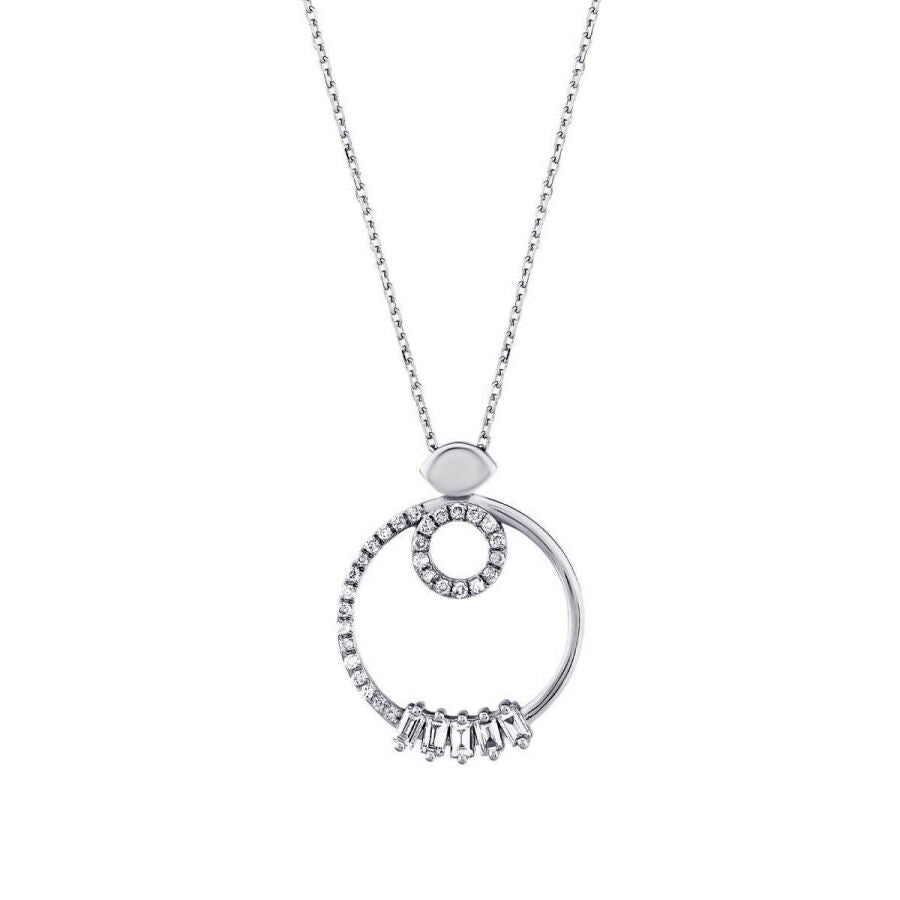 0,25 Carat Diamond Baguette Necklace