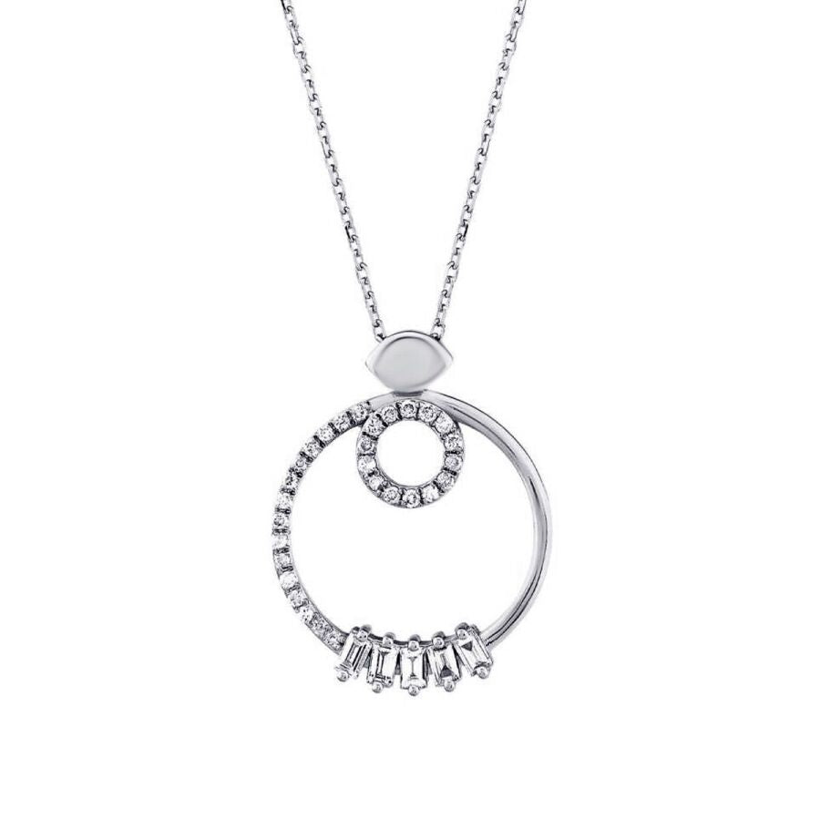 0,25 Carat Diamond Baguette Necklace