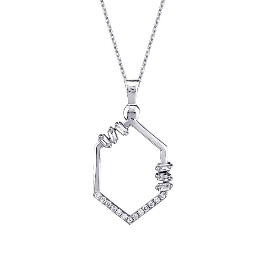 0,31 Carat Diamond Baguette Necklace