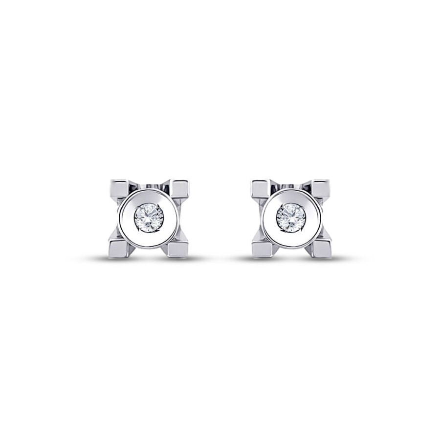 0.08 Carat Diamond Solitaire Earrings