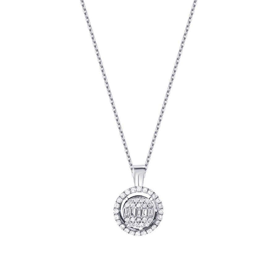 0,29 Carat Diamond Baguette Necklace