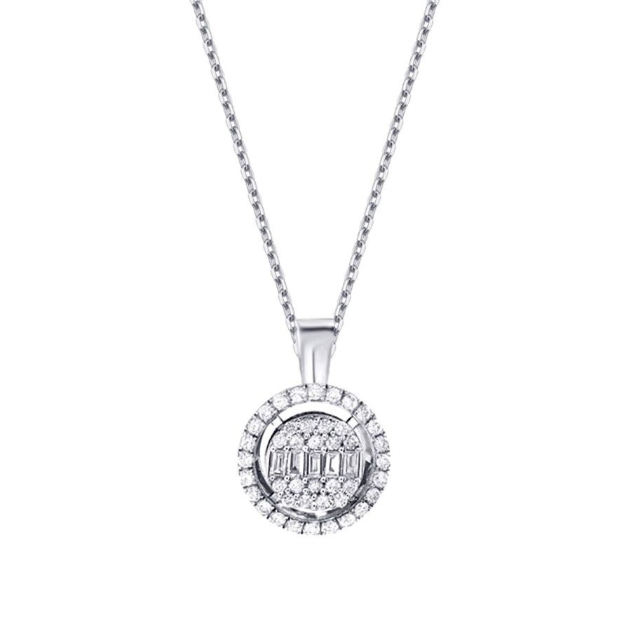 0,29 Carat Diamond Baguette Necklace