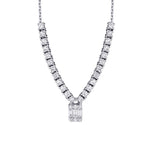 0,56 Carat Diamond Baguette Necklace