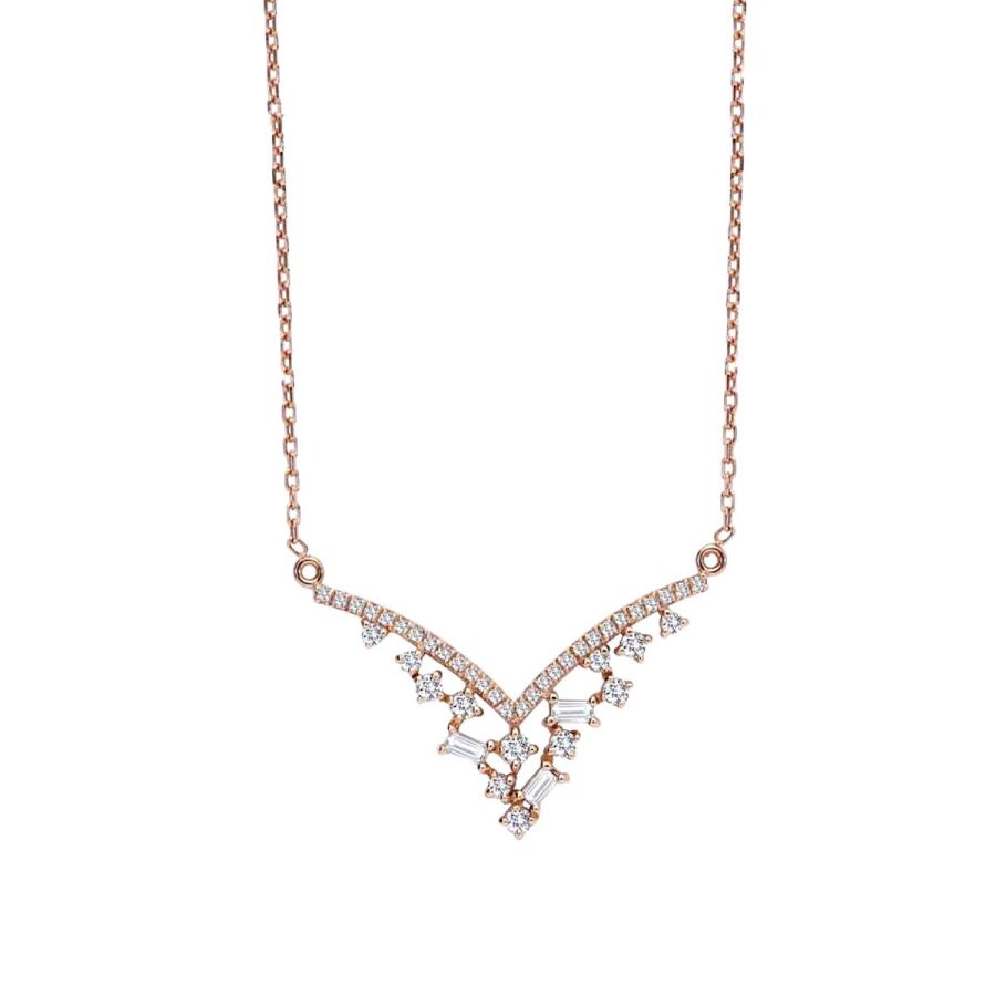 0,31 Carat Diamond Baguette Necklace