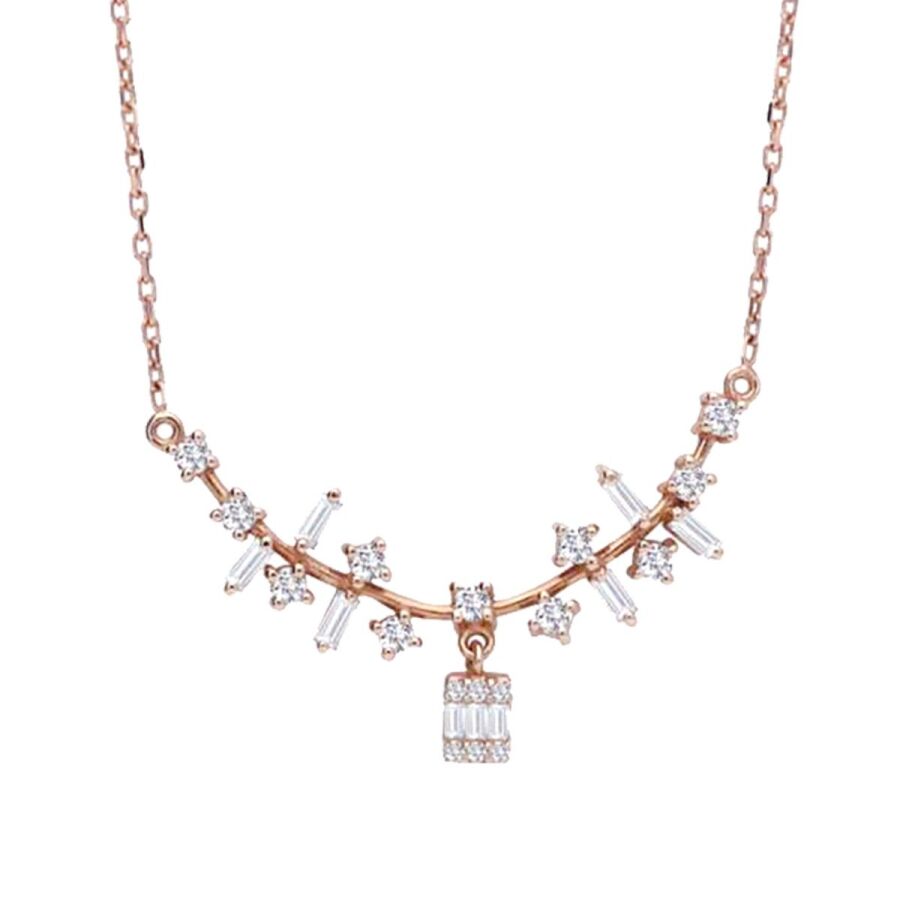 0,37 Carat Diamond Baguette Necklace