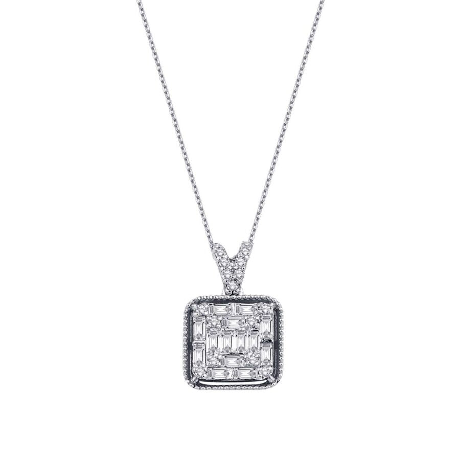 0,37 Carat Diamond Baguette Necklace