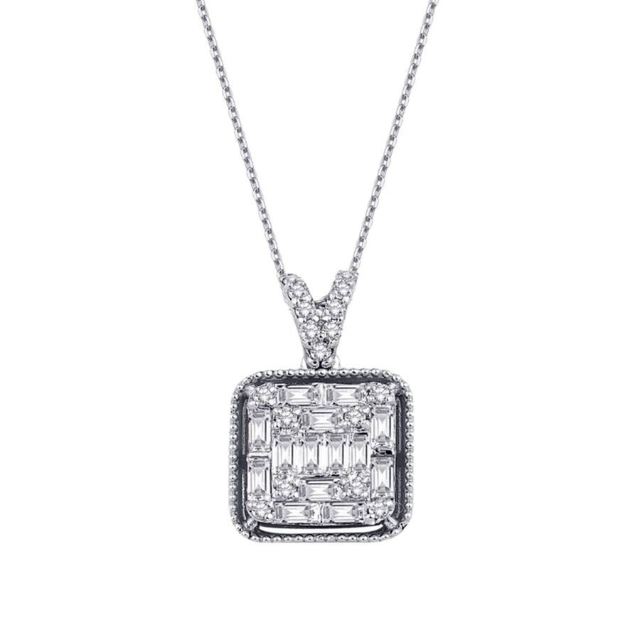 0,37 Carat Diamond Baguette Necklace
