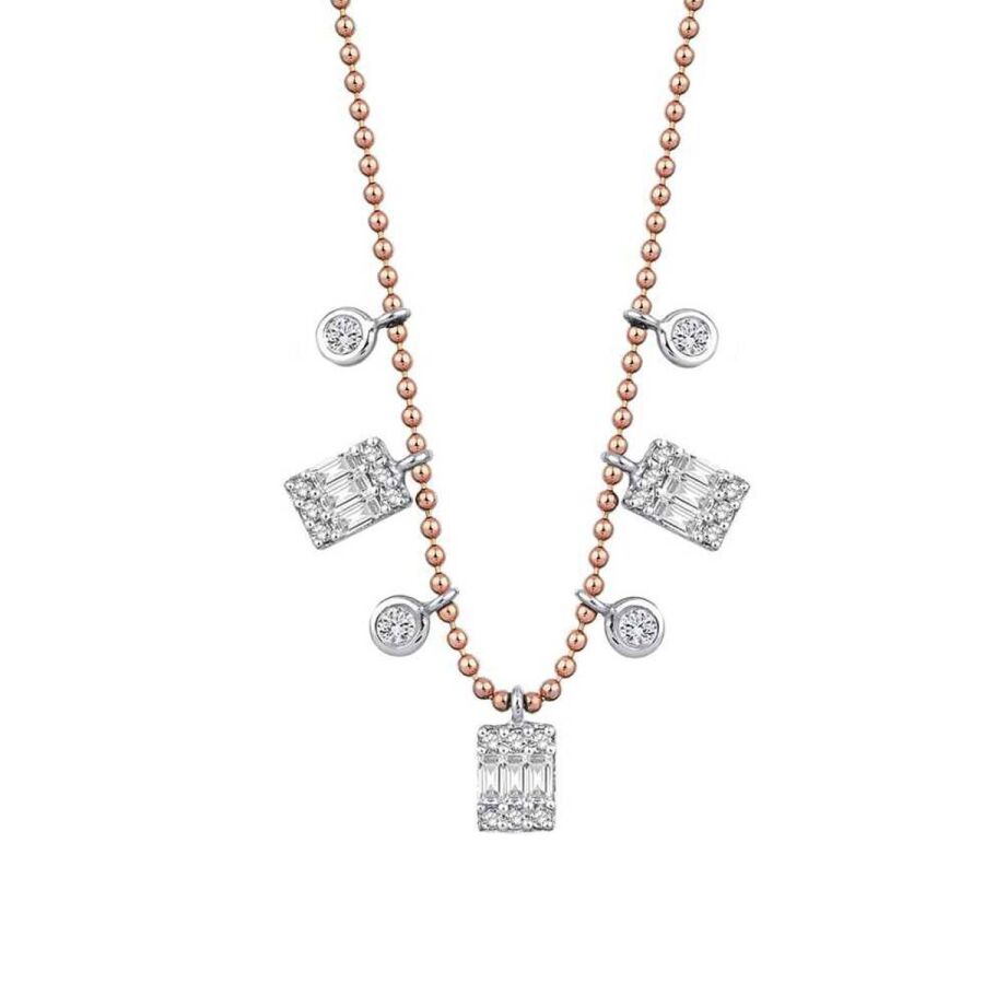 0,46 Carat Diamond Baguette Necklace